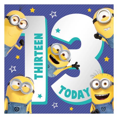 13 Teen Minions 13th Birthday Card £1.99